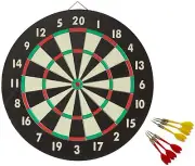 Accudart 2-in-1 Starlite Quality-Bound Paper Dartboard Game Set with Six Incl...
