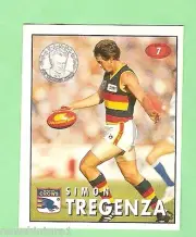 1996 AFL SELECT STICKER #7, 1995 FOS WILLIAMS AWARD, S. TREGENZA, ADELAIDE CROWS