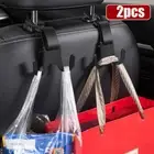 2x Car Seat Back Headrest Hooks Hanger Holder Storage Bag Hook Accessories Black