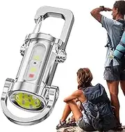 Keychain Light - USB Rechargeable Keychain Light | All-Weather Use Survival Equipment with Flashing Mode for Mountaineering, Hiking, Fishing, Adventure