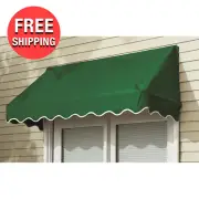 6' Green Outdoor Window Door Awning Sun Shade Canopy Outdoor Patio Cover Shade