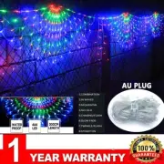 444LEDs Peacock Fairy String Lights Outdoor Net Mesh Curtain Xmas Party Light