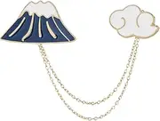 [SAFIGLE] Clothing Pins Lapel Pin Chain Lapel Pin Badge Cardigan Clip with Chain Enamel Pin Badge Decor Clothes Decoration Cloud Lapel Pin Shaped Breastpins Brooch