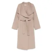 [Soft Goat] Soft Goat Belted Coat S NEUTRALS