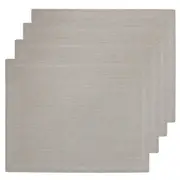 4pc Ladelle Premium Lina Cotton Table Placemat/Pad 33x45cm Flax Kitchenware