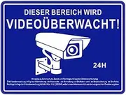 Video Observation Signs Outdoor | Waterproof 24 Hour Observation Sign Adhesive Labels - Waterproof Observation Labels Camera Alarm System Stickers for Home Business