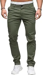 [Aosufei] Men's Casual Slim Fit Outdoor Joggers Pants Lightweight Solid Workout Trousers Stretch Comfort Skinny Pants