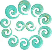 [Longbeauty] Acrylic Tapers Spiral Stretching Screw Piercing Ear Expander Kit 10 mm - 20 mm Pack of 12