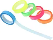 ERINGOGO 5Rolls Transparent Reading Tapes of Adhesive Highlighting Tape for Book Annotation Office Use School Projects Removable Accent Tapes for Easy Reading