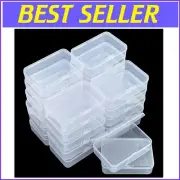 Stackable Clear Plastic Storage Containers - 24 Mini Boxes for Crafts & More