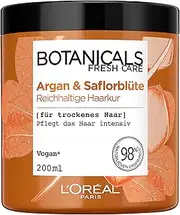 Botanicals Rich treatment, without silicone for dry hair, with argan and safflower blossom, intensively nourishes the hair, pack of 1 (1 x 200 ml)