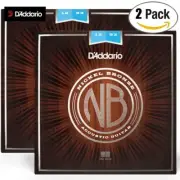 2-PACK D'Addrio NB1253 Nickel Bronze Acoustic Guitar Strings Extra Light 12-53