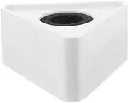 LOLIPPYY Portable Abs Triangular Mic Logo Flag for Interview Microphone White Station Logo Durable Design with Display Area for Engraving Printing