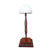 Vintage Style Victorian Oak Wood Hat Stand Dresser Display with White Top