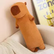 Huiyun New 80-120cm Lying Capybara Plush Toys Lovely Soft Long Capibara Sleeping Pillow Cushion Dolls Bedroom Birthday Women Gift Capybara qcs