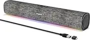 SOULION R100 PC Speaker, Bluetooth Computer Speakers, Colourful Lights, Stereo Surround Soundbar for PC, Desktop, Laptop (USB Powered)