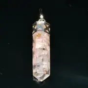 36 MM Long Orgone orgonite Rose Quartz Healing Pendant Set Crystal Reiki Healing