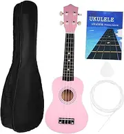 Generic 21 Ukulele Ukulele Straps for Adults Ukulele Electric Guitar for Beginners Pink Xylophone Tenor Ukulele Cello Guitars for Ukulele for Beginners Full Basswood
