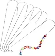 Hohopeti 6Pcs Curved Beading Needles Durable Bead Stringing Tools for Efficient Jewelry Making Premium Bead Threaders for Small Beads Compatible with Bead Spinners