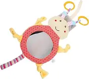 GLSTOY Plush Car Mirror Backseat Safety Mirror for Boy Girl High Definition Reflective Surface Extra Wide Angles for Clear Viewing Easy Installation for Safe Driving