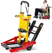 Electric Stair Climbing Hand Trucks, Elderly Wheelchair Docking cart 120W Crawler Stair Climber Dolly, Furniture Home Logistics Warehouse Stair Climbing Cart (Docking Machine)