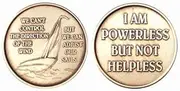 Bulk Lot of 25 Sailing Boat We Can't Control The Wind Medallions Bronze Chips I Am Powerless