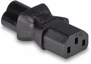 LINDY IEC C6 Cloverleaf Socket to IEC C13 3 Pin Plug Adapter,30450