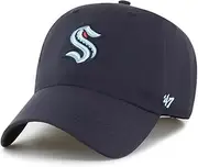 47 Seattle Kraken Navy Blue Clean Up Adjustable Cap - NHL Relaxed Fit BRRR Nylon Dad Baseball Hat