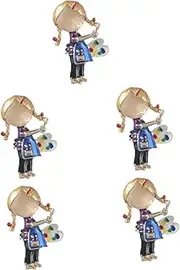 [TENDYCOCO] Fashion Brooch Clothing Pin Painter Palette Brooch Pin Girl Lapel Enamel Brooch Aesthetic Pin Cute Lapel Shirt Brooch Buttons Brooch Jewelry Cute Collar Pin Women Shirt Alloy