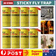 4-48 Rolls Sticky Fly Trap Paper Insect Bug Catcher Strip Flies Sticker AU