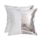 Reversible Sequin Pillow Covers Set of 2, Flip Sequin Decorative Pillowcases,...