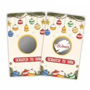Christmas Scratch Off Game Cards, Christmas Party Game Cards, Festive Holiday