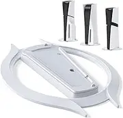 PlayVital Vertical Stand for ps5/Slim/Pro/Standard Console Disc & Digital, Space-Saving Holder Base Accessories for ps5/Pro/Slim with Anti-Slip Pads, Enhanced Stability - White