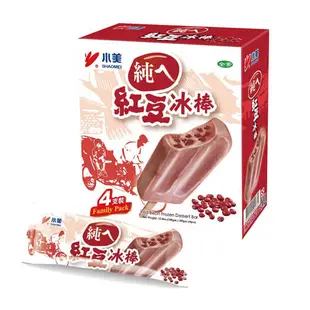 小美純ㄟ紅豆冰棒85GX4支/盒【愛買冷凍】