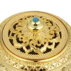 Incense Burner Smoke Backflow Ceramic Glaze Censer Cone Holder (Gold) Hot