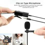 Universal Clip Lavalier Microphone Computer Condenser Mic For Camera Cell Phone