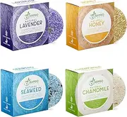 Solid Shampoo Bar And Conditioner Effect Hair Soap – 4 Pack Natural Shampoo Bars For Hair With Plant Based Essential Oils And Eco Friendly Zero Waste Biodegradable Packaging