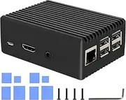 Geekworm Raspberry Pi 3 B+/ 3B Case Aluminum Alloy Housing (P252) for Raspberry Pi 3 Model B+ / Raspberry Pi 3 Model B