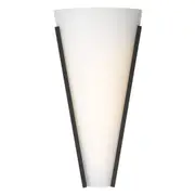 Cone Frosted Glass LED Wall Light - Black