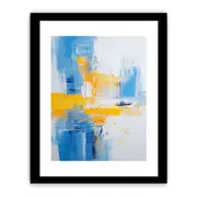 Blue Yellow Abstract Framed Art Framed print Art Poster