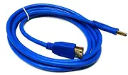 6Ft. (6 Feet) USB 3.0 SuperSpeed Male A to Female A Extension Cable Cord - Blue