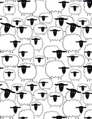 Notebook: Sheep pattern | 150 College Ruled Pages | 8.5 x 11 - A4 Size (Journal, Notebook, Diary, Composition Book) (Eteri)
