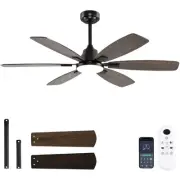 Ceiling Fans with Lights, 52 Inch Ceiling Fan with Light and Remote, 3CCT Dim...