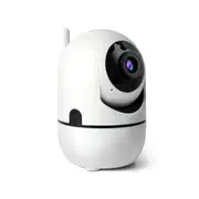 1080P WiFi Home IP Camera,Nanny cam with Auto Tracking, Cloud Service, Night Vision, Two Way Audio for Baby/Elder/Pet-WHITE