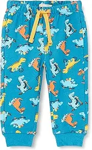 [Chicco] Baby Boys Long Trousers Heavy Sweatshirts Tracksuit Bottoms, Light Blue Printed