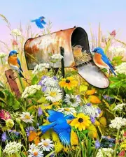 Springbok Blue Birds 500 Piece Jigsaw Puzzle