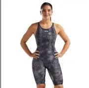TYR Thresher Akurra Open Back Competition Swimsuit Sizd 30