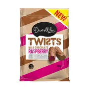 Darrell Lea Raspberry Chocolate Liquorice Twists 200g x 12