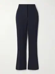 [Valentino Garavani] Valentino Garavani - Silk-cady Flared Pants - Navy - IT38 IT 38 Blue