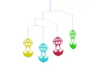 Flensted HC Andersen Hot Air Balloons Baby Mobile Decor